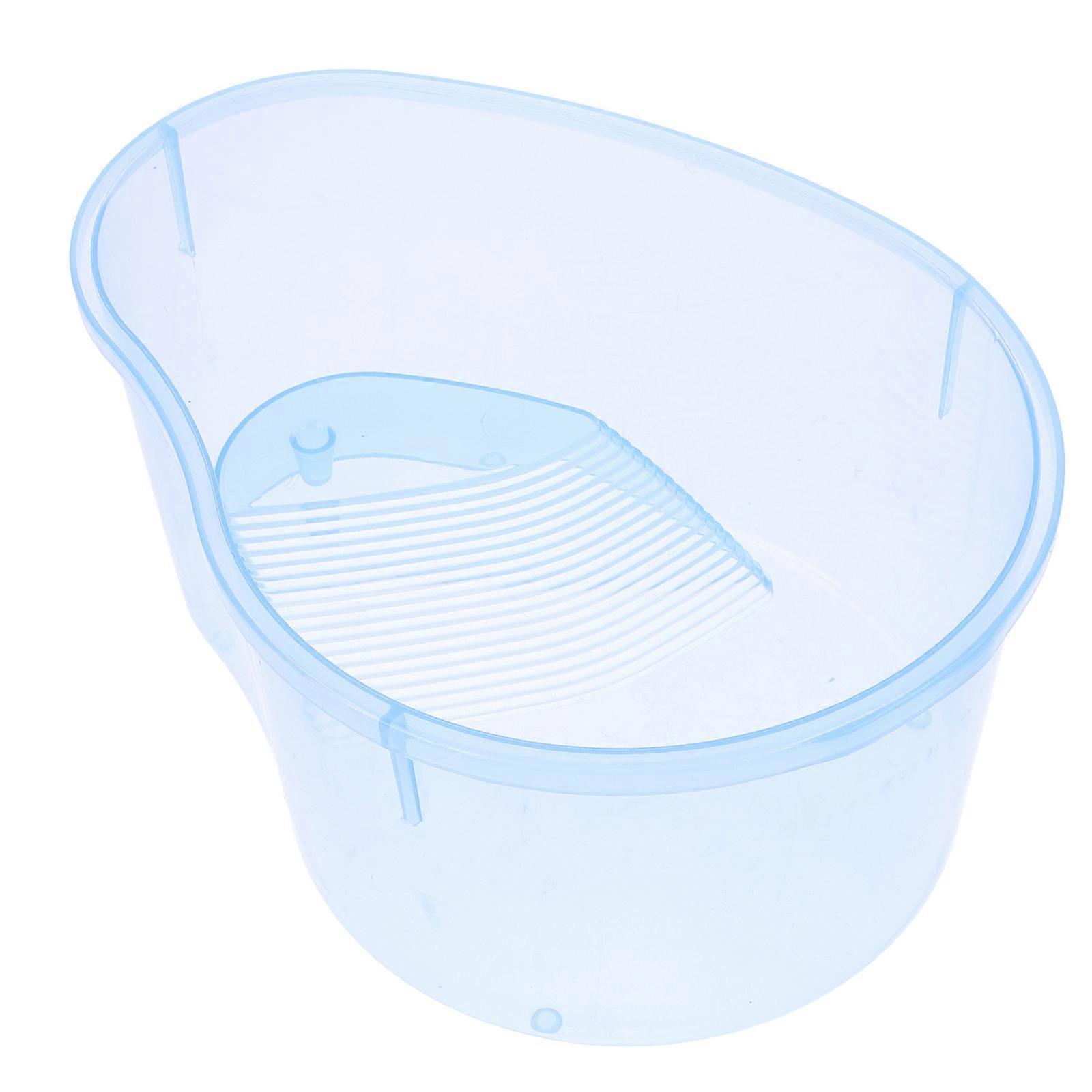 Open Turtle Tank with Drying Platform Plastic for Breeding Blue