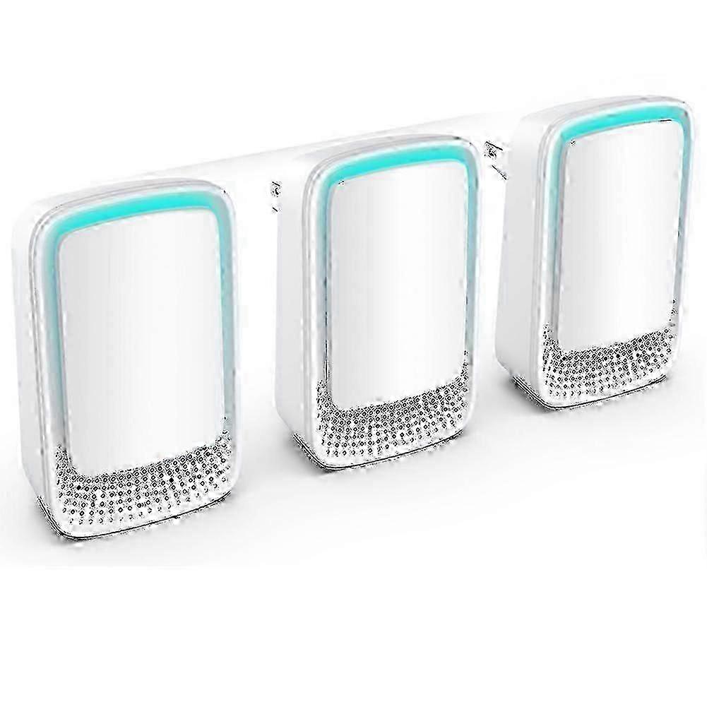 3-Pack Negative Ion Air Purifiers with EU Plug compatible Home Use