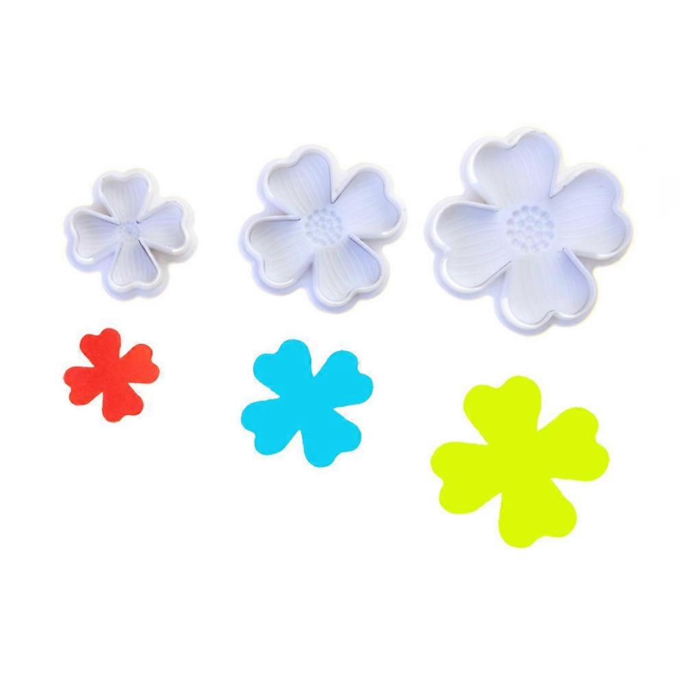 Four Leaf Clover Cake Mold Embossed Plunger Mold for Baking 3Pcs Pack