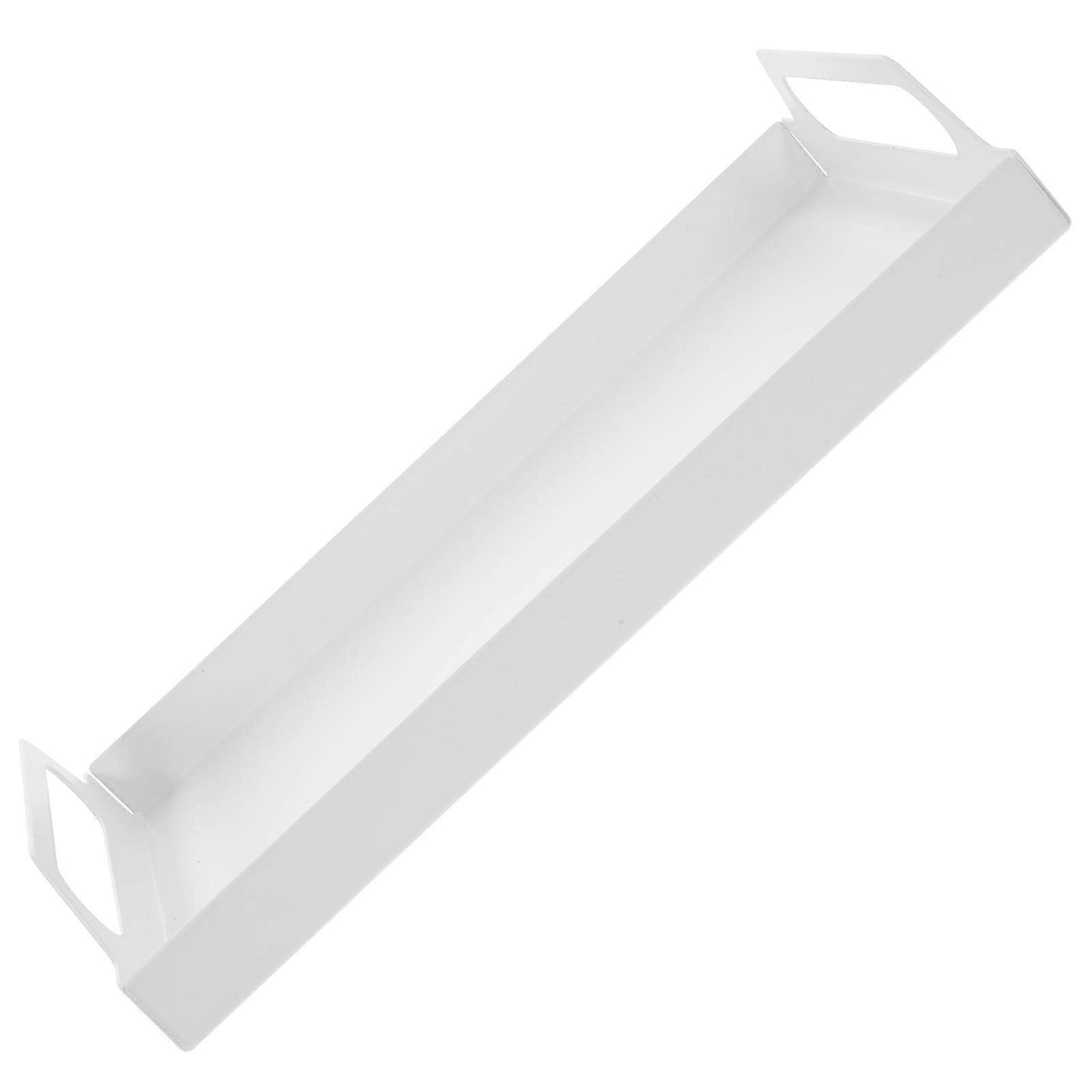Plato rectangular de acero inoxidable para servir postres (1 unidad)