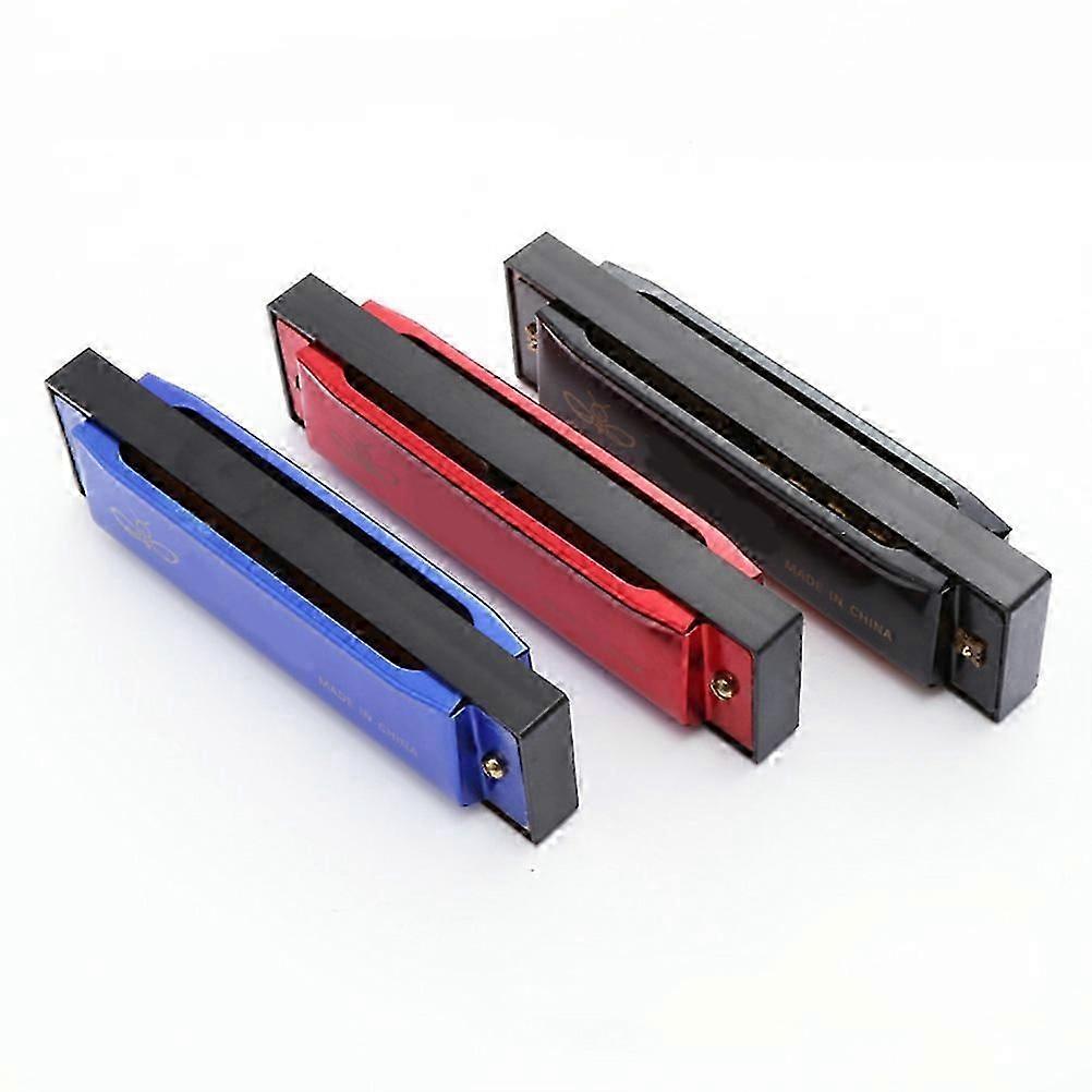 10 Hole Harmonica Plastic Harmonica Instrument for Playing 1 Piece Red