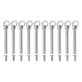 Kit de réparation pour éventail pliant (10 pièces) : rivets, clous et écrous, fixations de rechange pour tige, accessoires pour éventails en bambou, papier ou fleurs séchées (argenté).