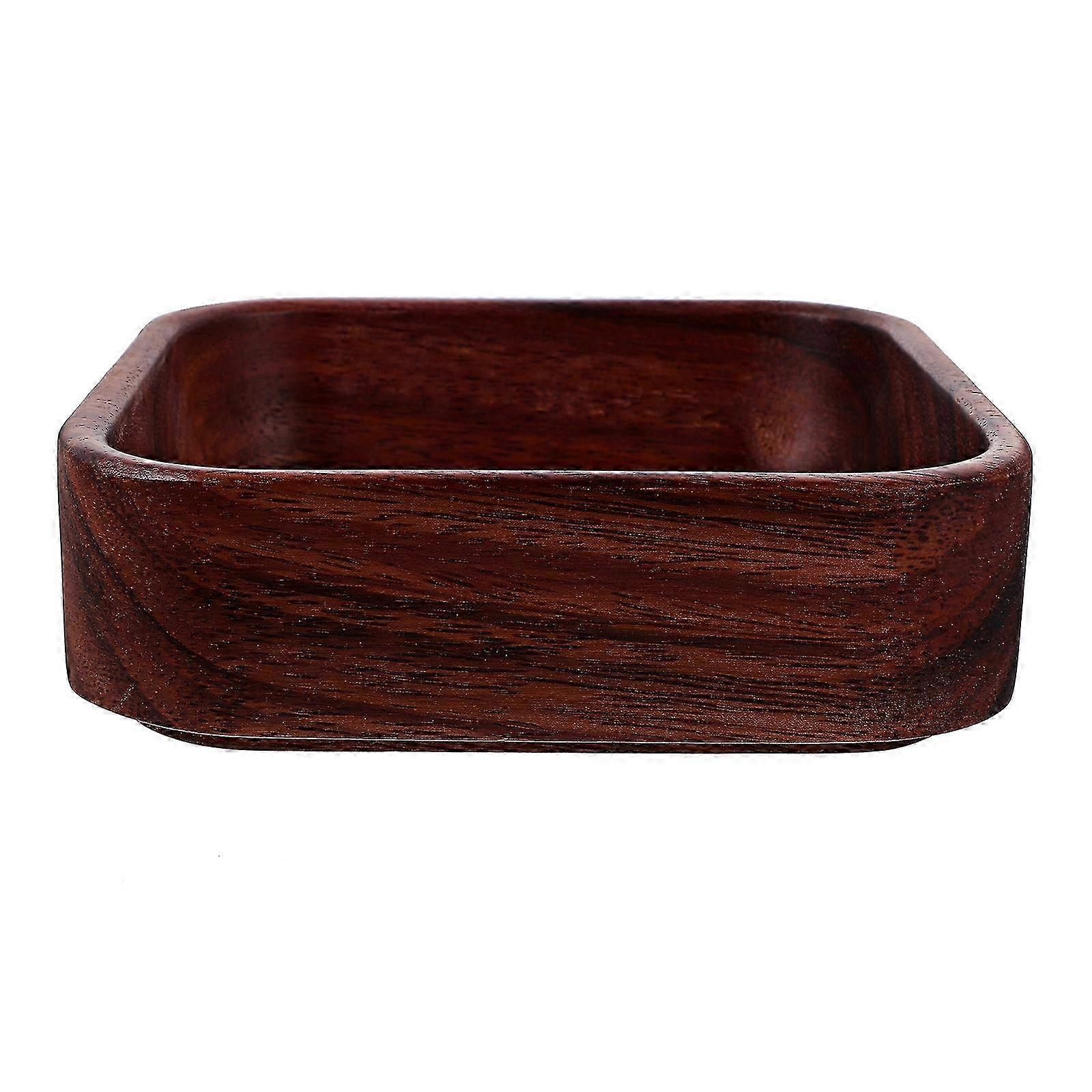 Coffee Wood Fruit Tray Square Serving Plate compatible withStorage Use 3Pcs Set