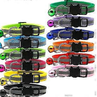 Paquet de 12 colliers de sécurité réfléchissants pour chats avec boucle à dégagement rapide, collier réglable de 19 à 32 cm (12 couleurs)