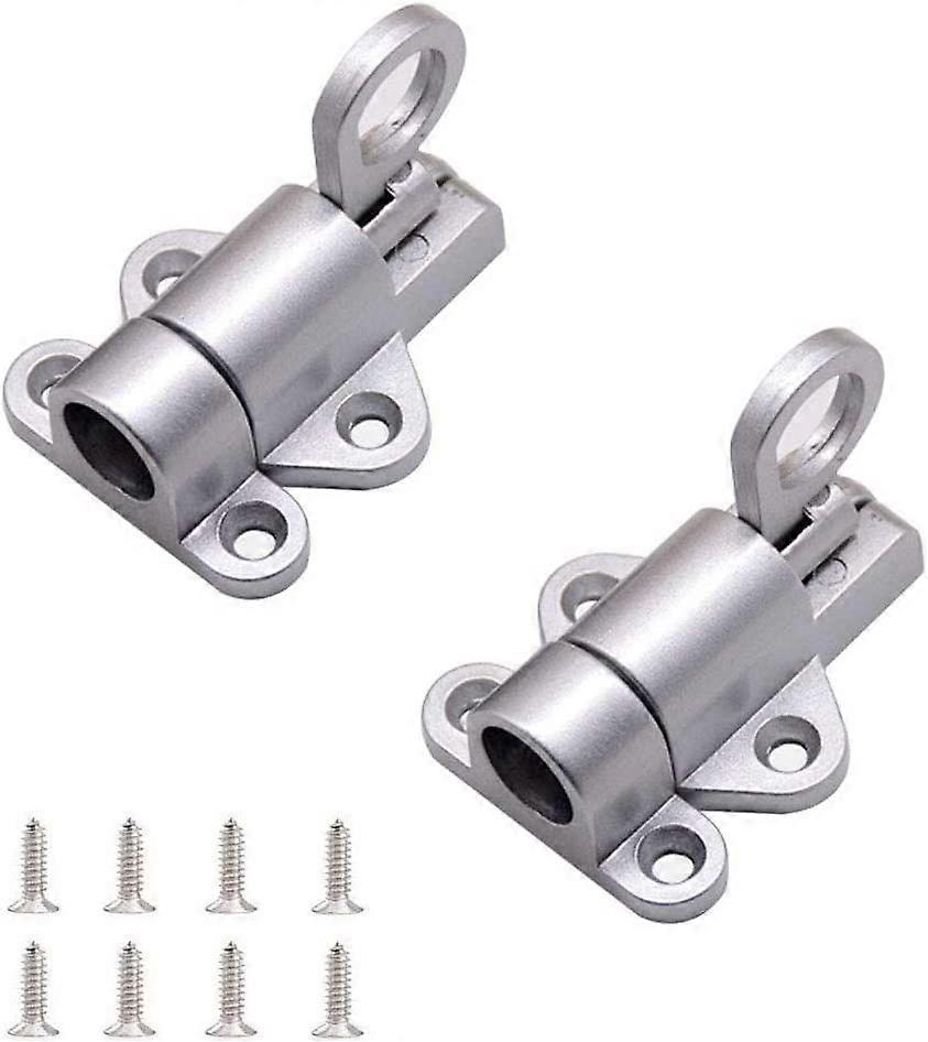 Self-Closing Latch - Spring Door Lock - Door Latch - Security Automatic Window Gate Lock - Spring Load Bolt Latch (Silver)