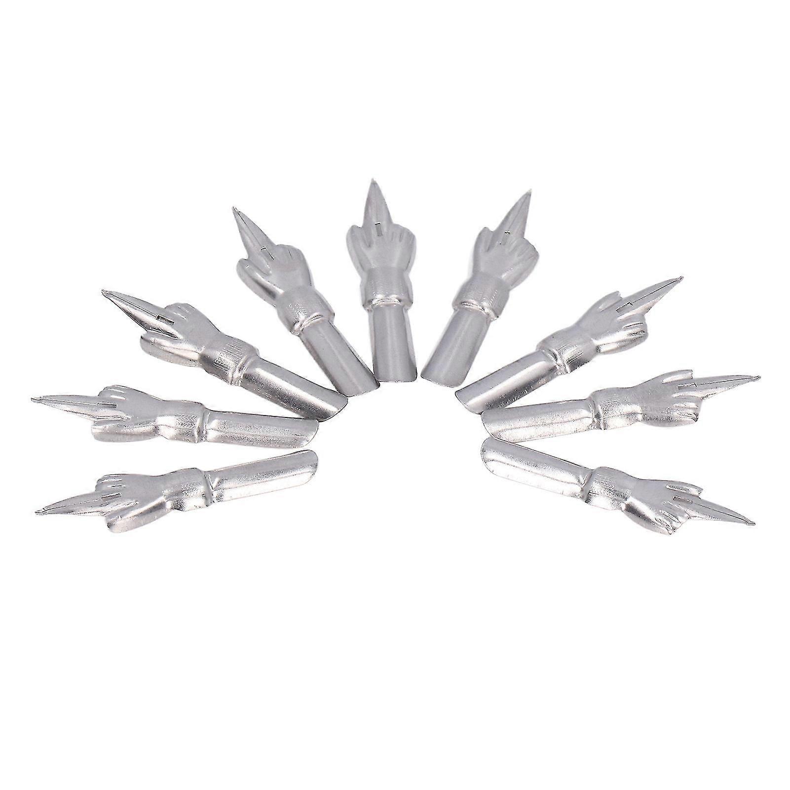 Flexible Calligraphy Nib, 10 Pcs Metal Replacement Tips for Smooth Stroke Variation, Compatible with Dip Pens for Comic, Sketching & Wire Art