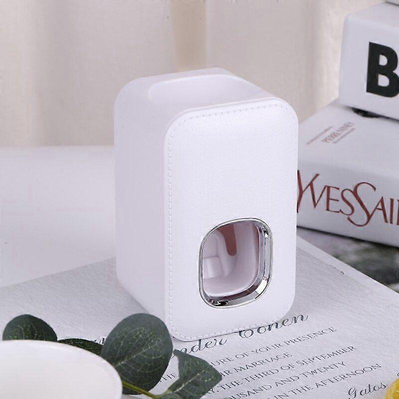 Toothpaste Dispenser Wall Mounted Automatic Toothpaste Squeezer Bathroom Accessories Toothpaste Holder Rack    Toothbrushes