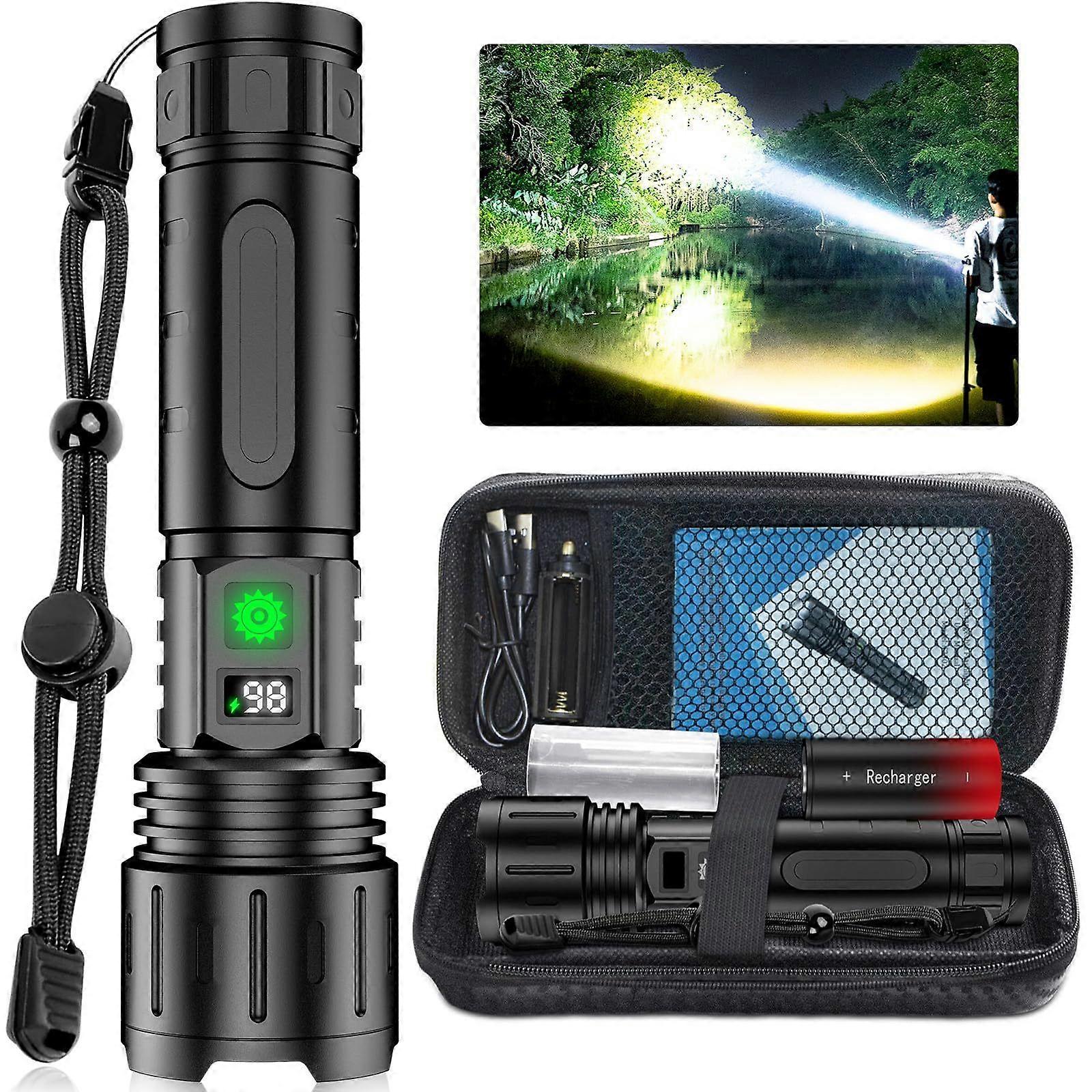 Rechargeable LED Flashlight High Power Outdoor Torch