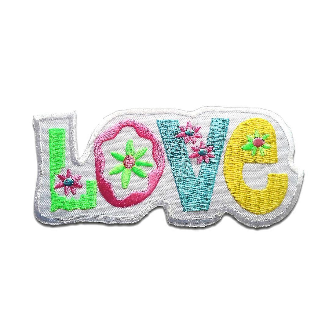 Patch / Iron-on Patch - Love Love - Multiple Colors Selectable - 11 x 8.5 cm - Patch