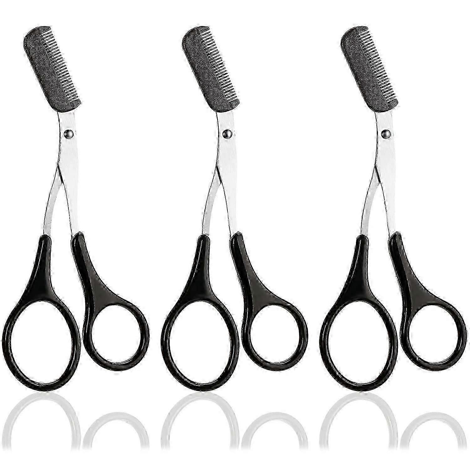 Eyebrow Scissors with Comb Non-Slip Grip