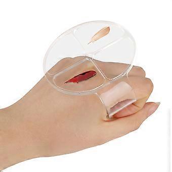 2-teiliges Make-up-Mischset – Transparente Handpalette für hygienisches Mischen und Nageldesign