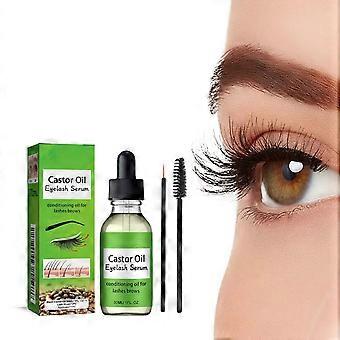 Castor Oil Lash Serum for Eyelash and Eyebrow Growth, Nourishing Formula with Precise Applicator
