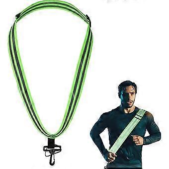 Reflective Sash With Clip compatible with Running: High Adjustable Walking Belt