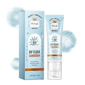UV Clear Face Sunscreen SPF Moisturizing Daily Broad Spectrum Sun Cream with Hyaluronic Acid & Titanium Dioxide