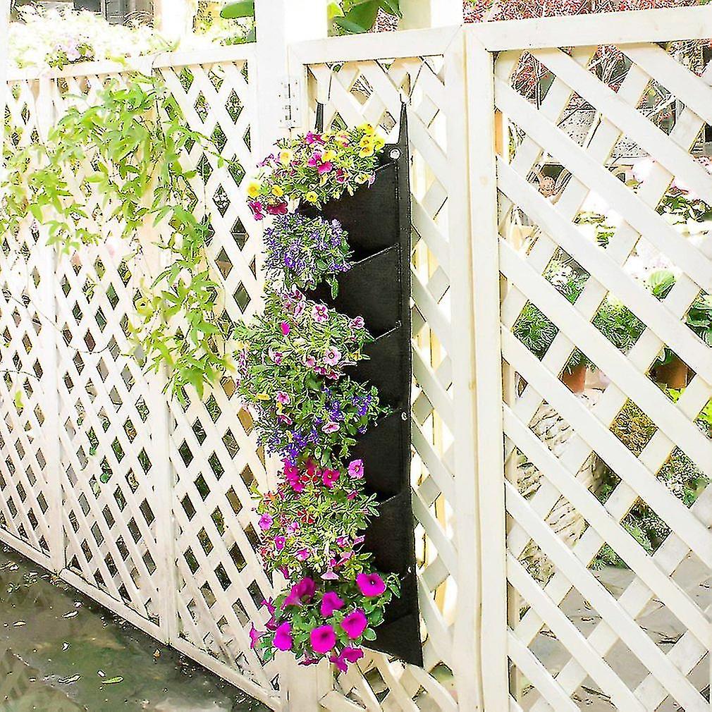 Pockets Vertical Hanging Planter, Wall Mount Garden Grow Bag For Indoor Outdoor Yard Balcony Planting