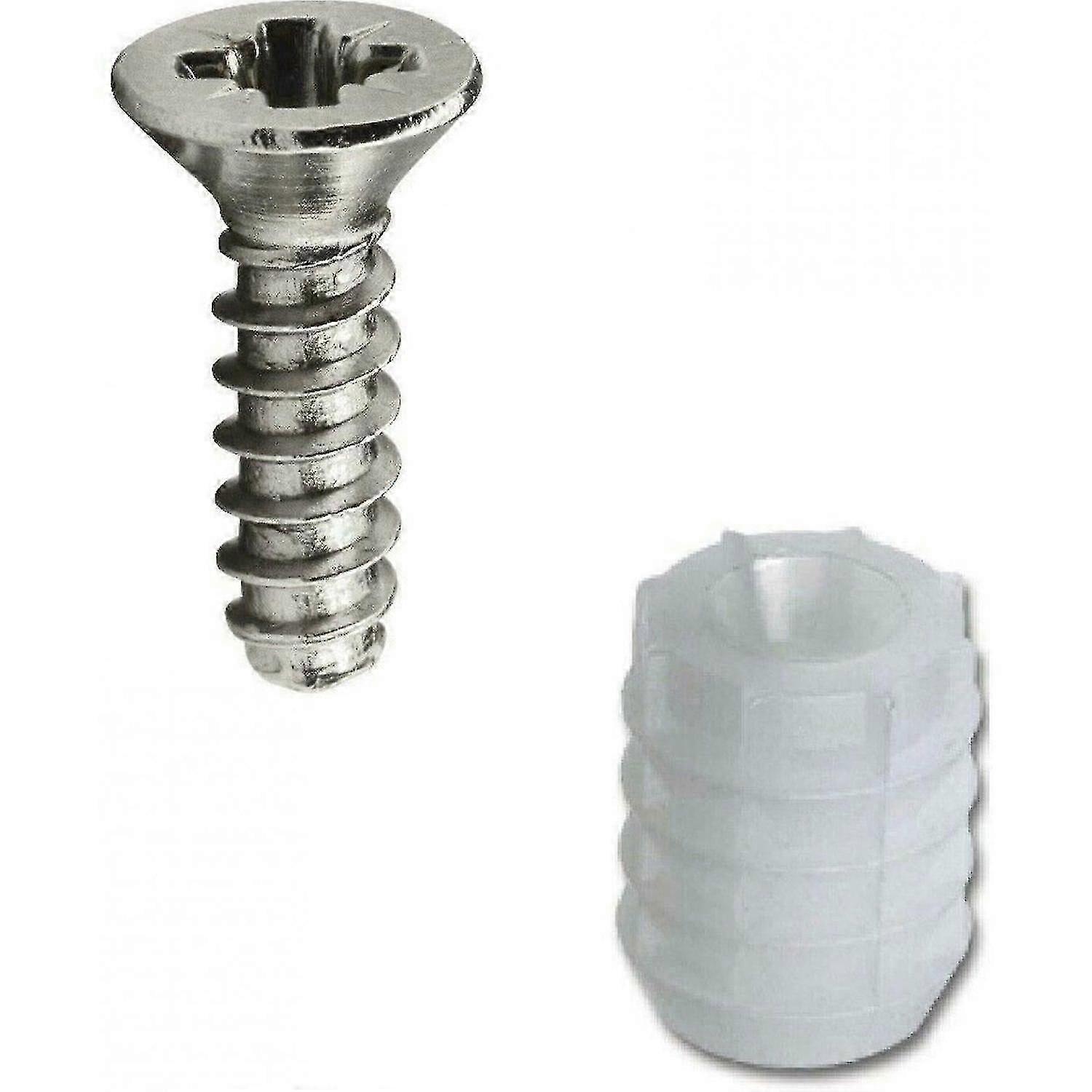 Scharnierplug 8mm & schroeven (10 stuks)