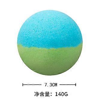 Eksplosiv tofarget badesaltball 140g essensiell olje aromaterapi badeball boblebombe saltbad badeball ananas + lilla 140g