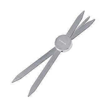 Microblading Eyebrow Ruler Stainless Steel Golden Ratio Compass for Precise Symmetry Mapping Tattoo PMU (Silver)