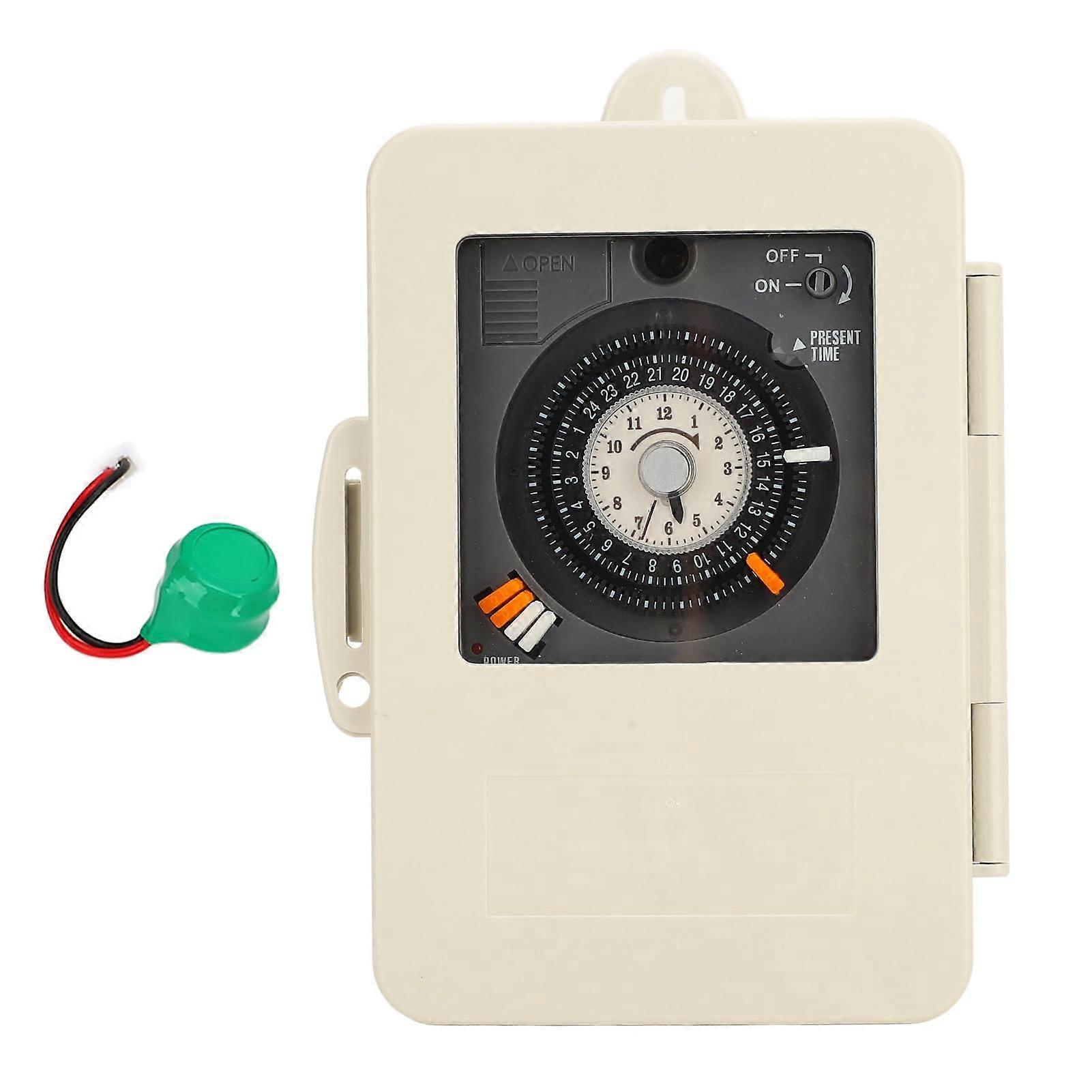 Mechanical Timer Switch 30A with 96 Segments, Precise Quartz Control for Lights and Bathroom Fan