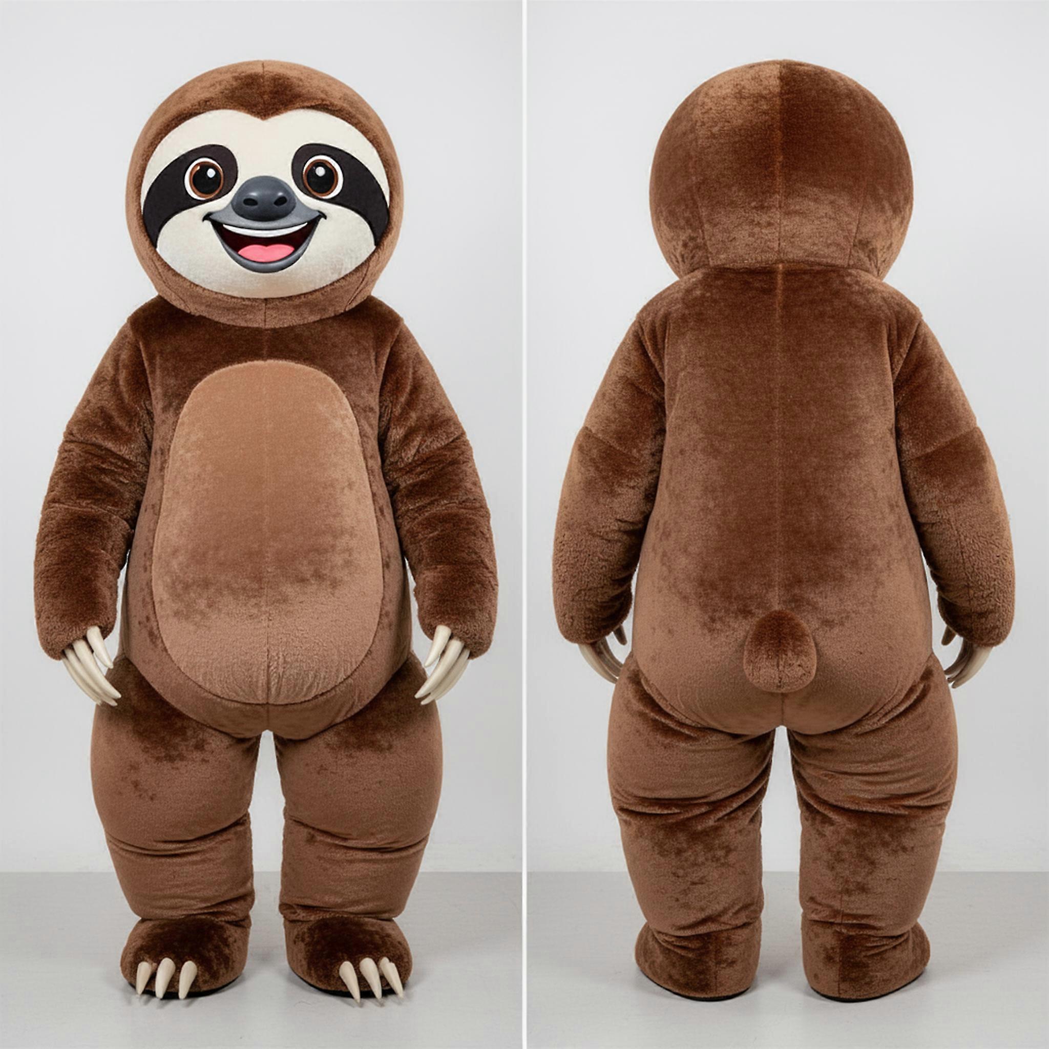 MASTICOT Chocolate Brown Cuddly Giant Sloth Mascot