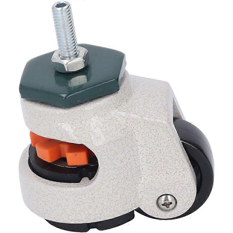 Leveling rod caster, 40 mm outer diameter, M8 thread, rubber base, adjustable height, for machine