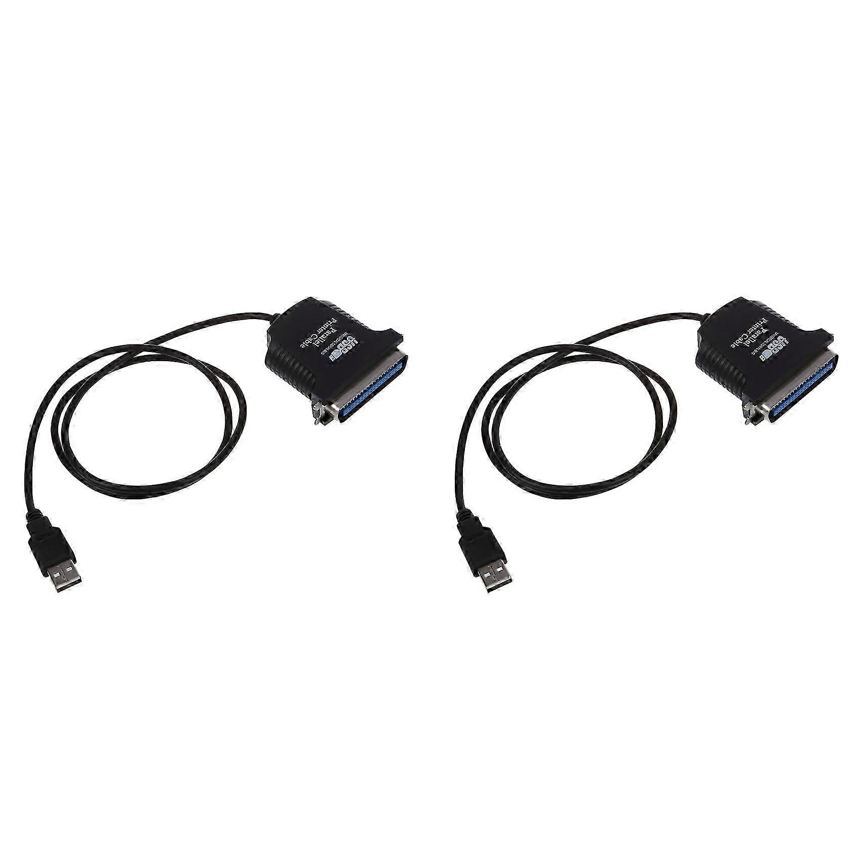 2X USB to Parallel 36 Pin Centronics Printer Adapter Cable