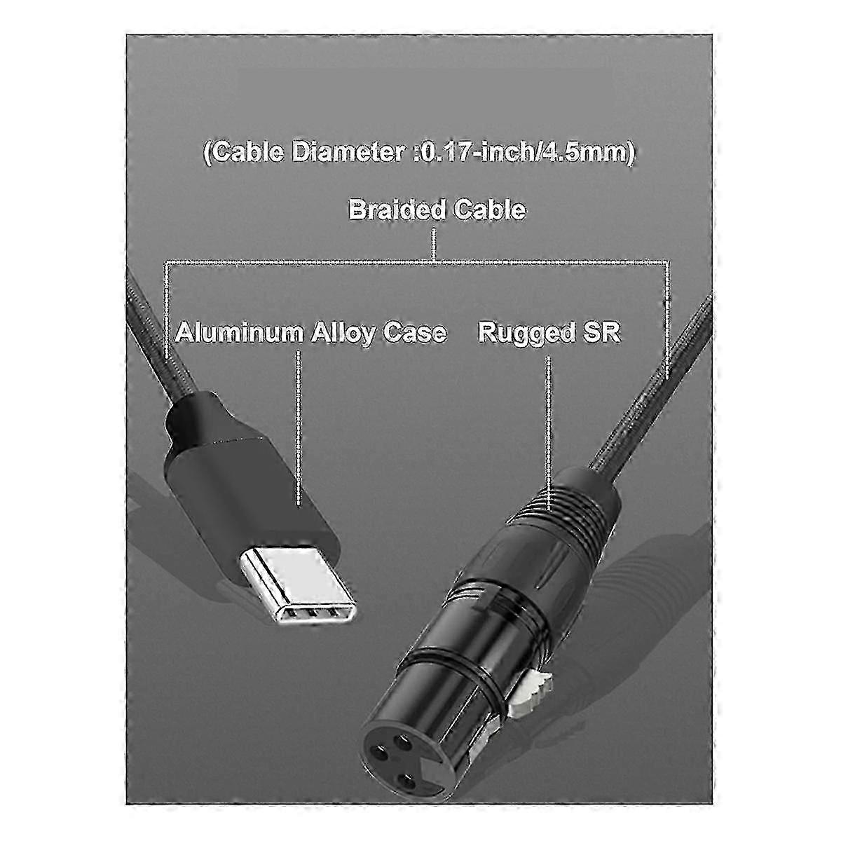 USB-C XLR Mic Adapter Cable