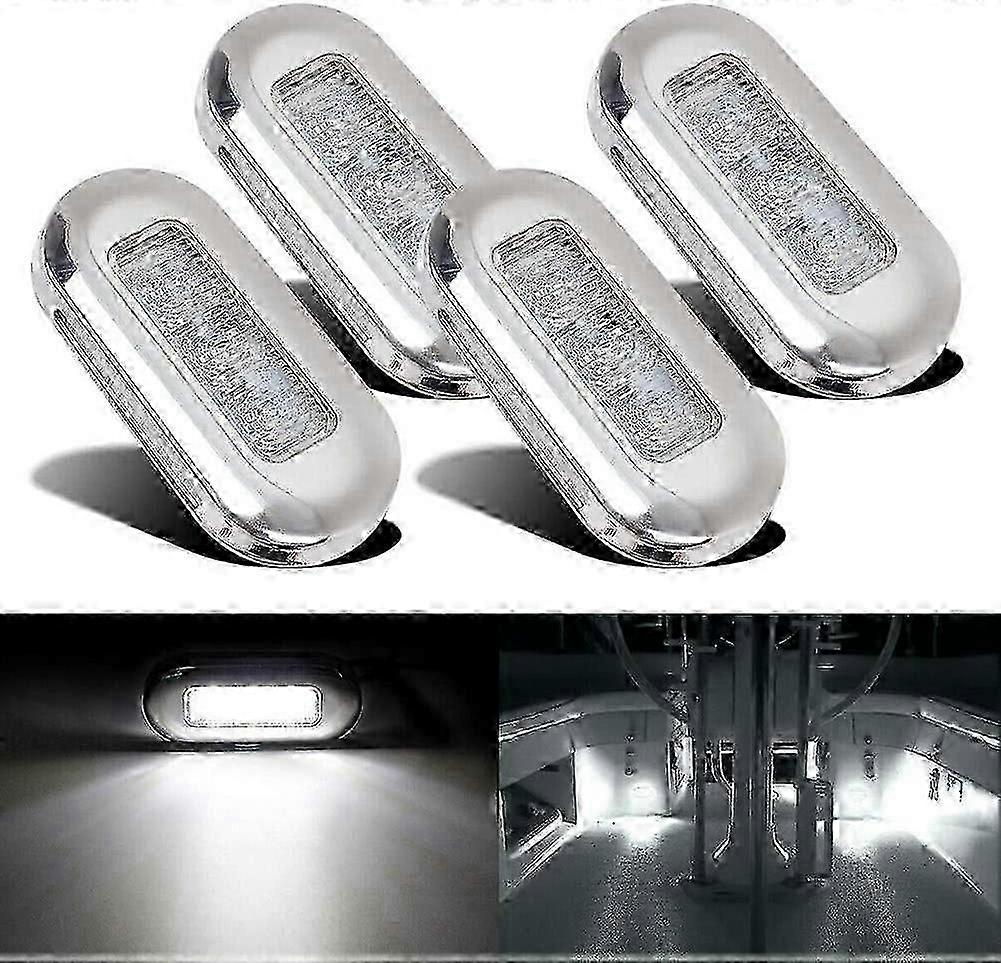 3LED Marine Courtesy Light Stainless Bezel