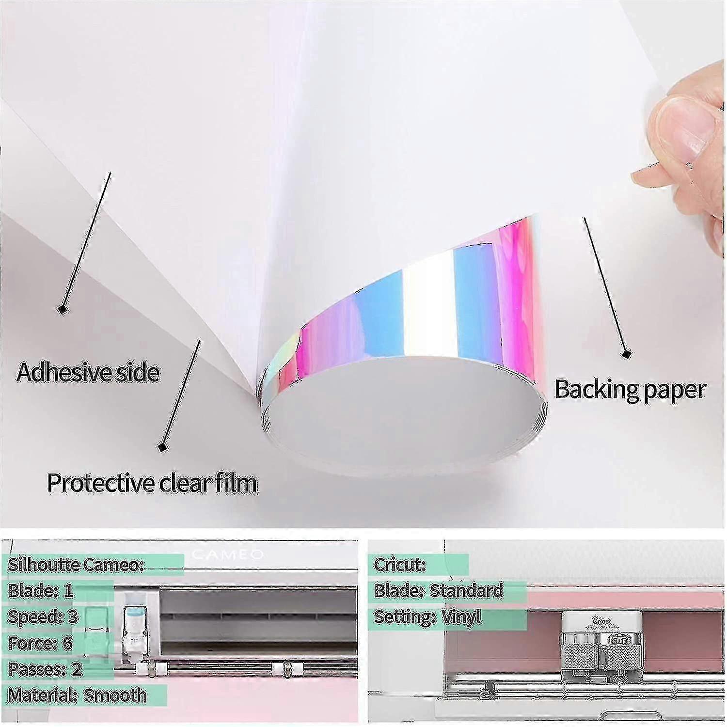 Holographic Opal Vinyl Roll