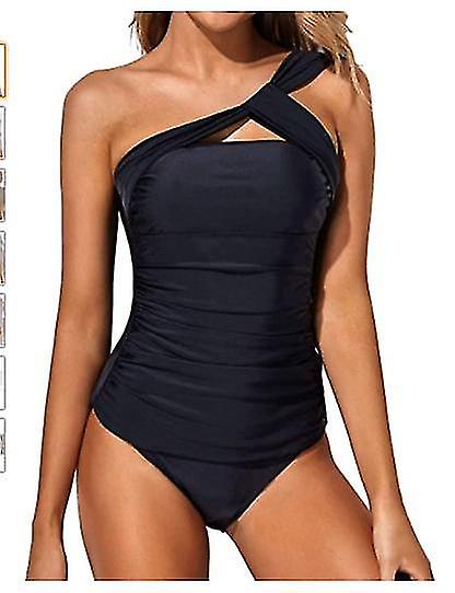 Two Piece Tankini Bathing Suits For Women One Shoulder Swim Top With Shorts Swimsuits