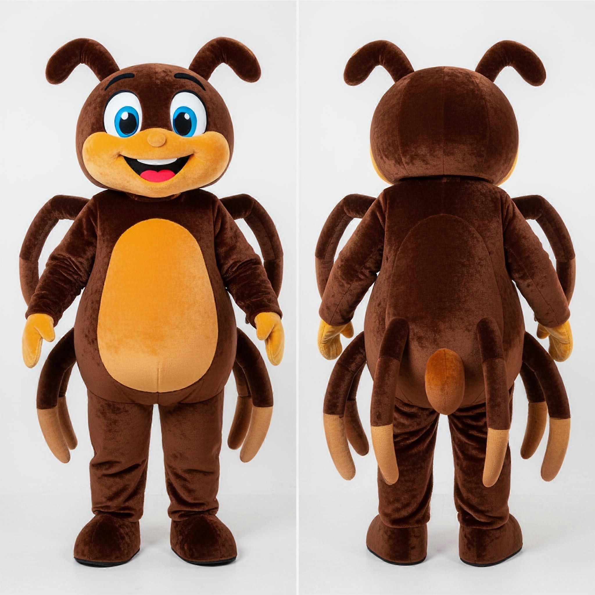 MASTICOT Brown Fuzzy Spider Mascot