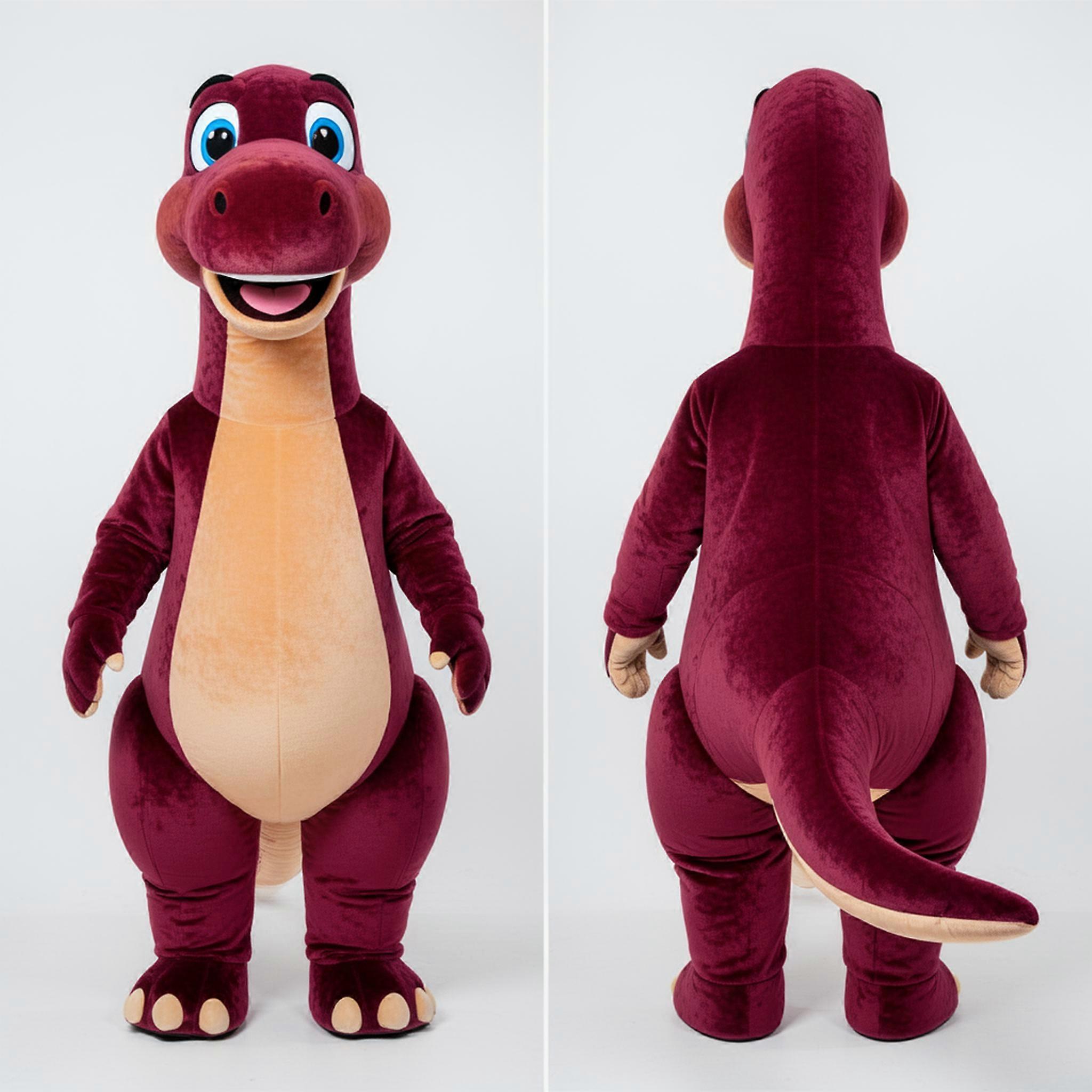 MASTICOT Maroon Rounded Brachiosaurus Mascot