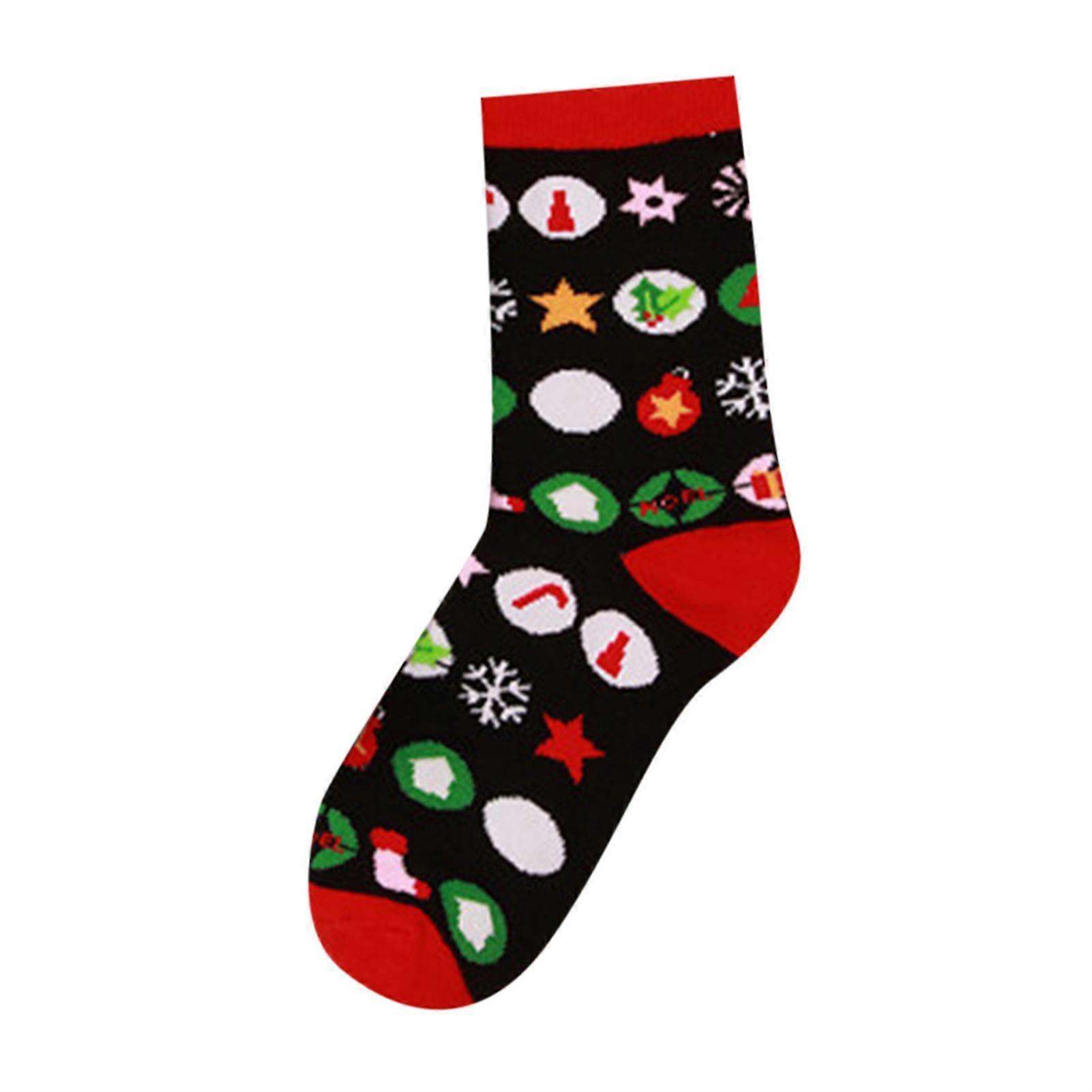 Festive Cotton Socks Cheerful Design