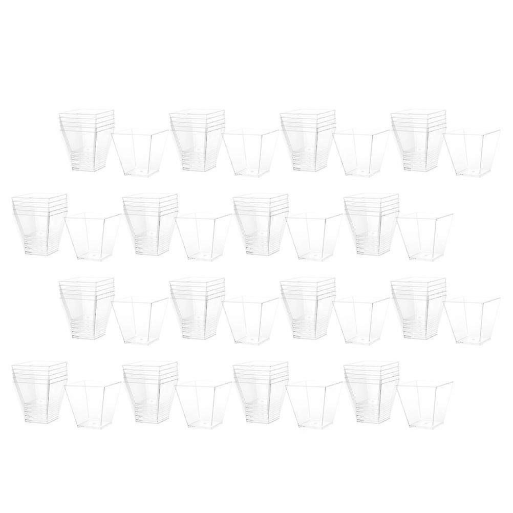 Transparent Trapezoid Dessert Cups compatible with Serving Desserts 100Pcs