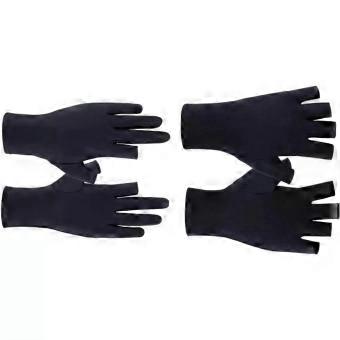 4pcs Women Anti-Slip Sun Protection Cycling Golf Gloves Black Spandex