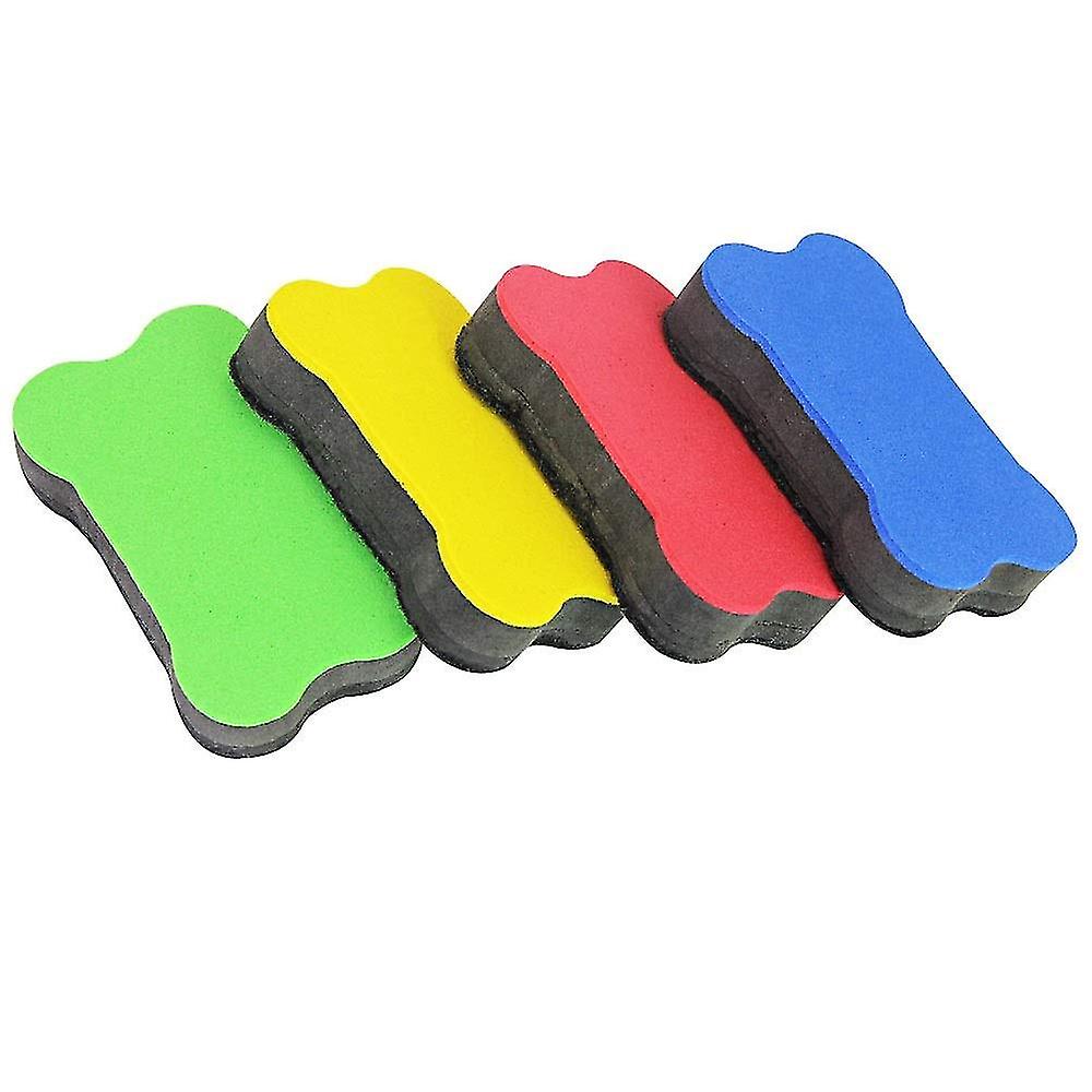 4 Pcs Magnetic Whiteboard Erasers, Random Color