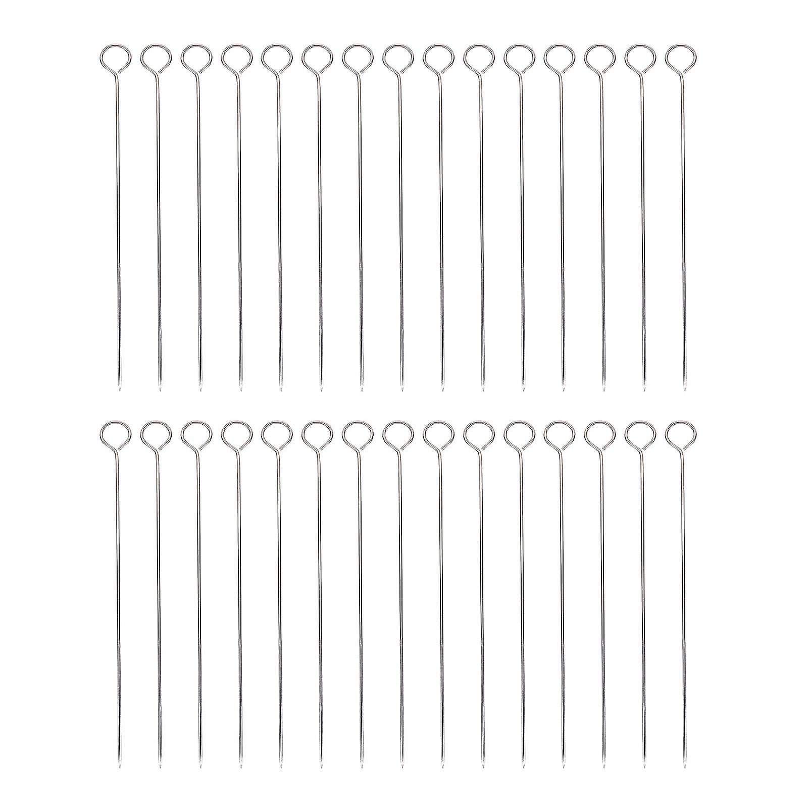 30 stk husholdningsgrillspyd Bbq Needle Stick rustfrit stålspyd