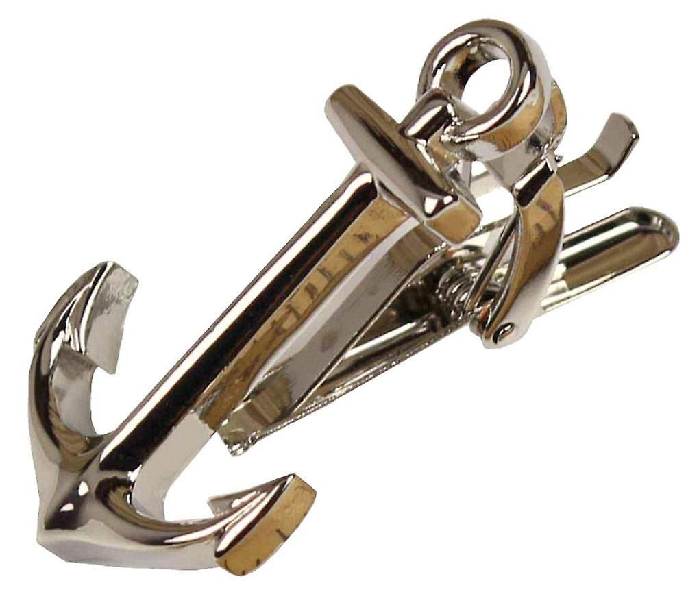 Bassin and Brown Anchor Tie Bar - Silver