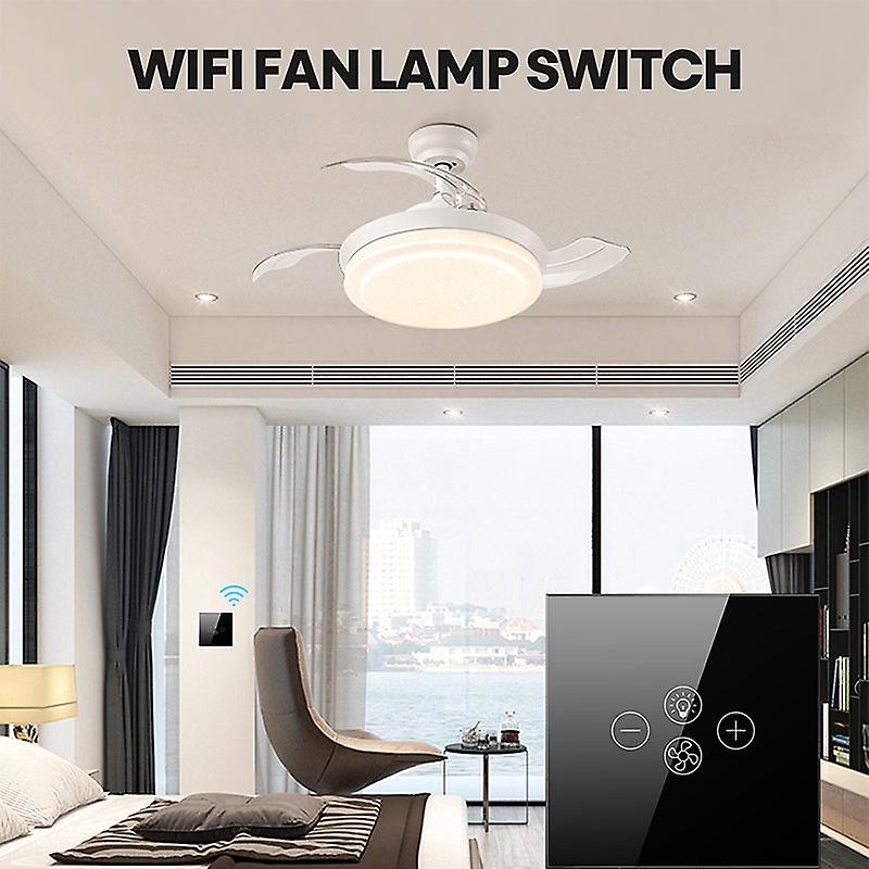 Smart WiFi Ceiling Fan Switch – Remote Control Via Smart Life App – Works With Alexa & Google Home