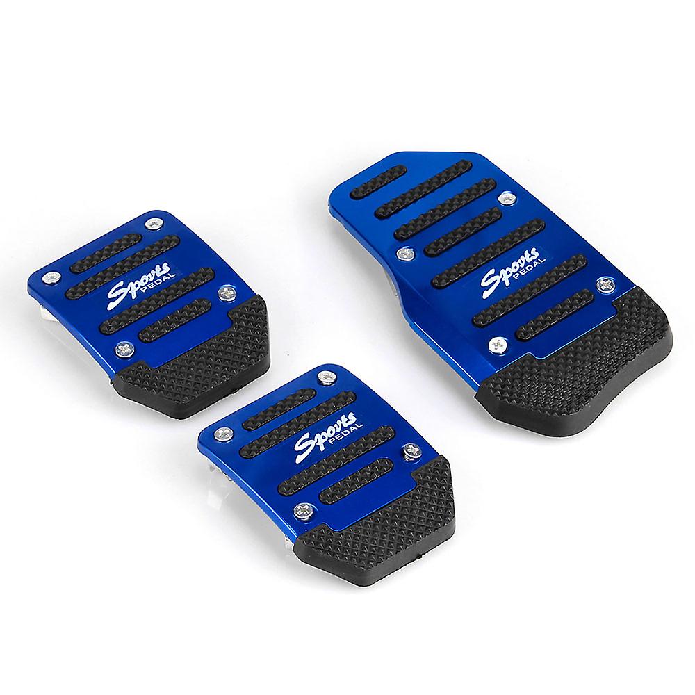 Rastp-3 Pcs/set Universal Aluminum Manual Series Automatic Non-slip Car Pedal Cover Set Kit Rs-enl018