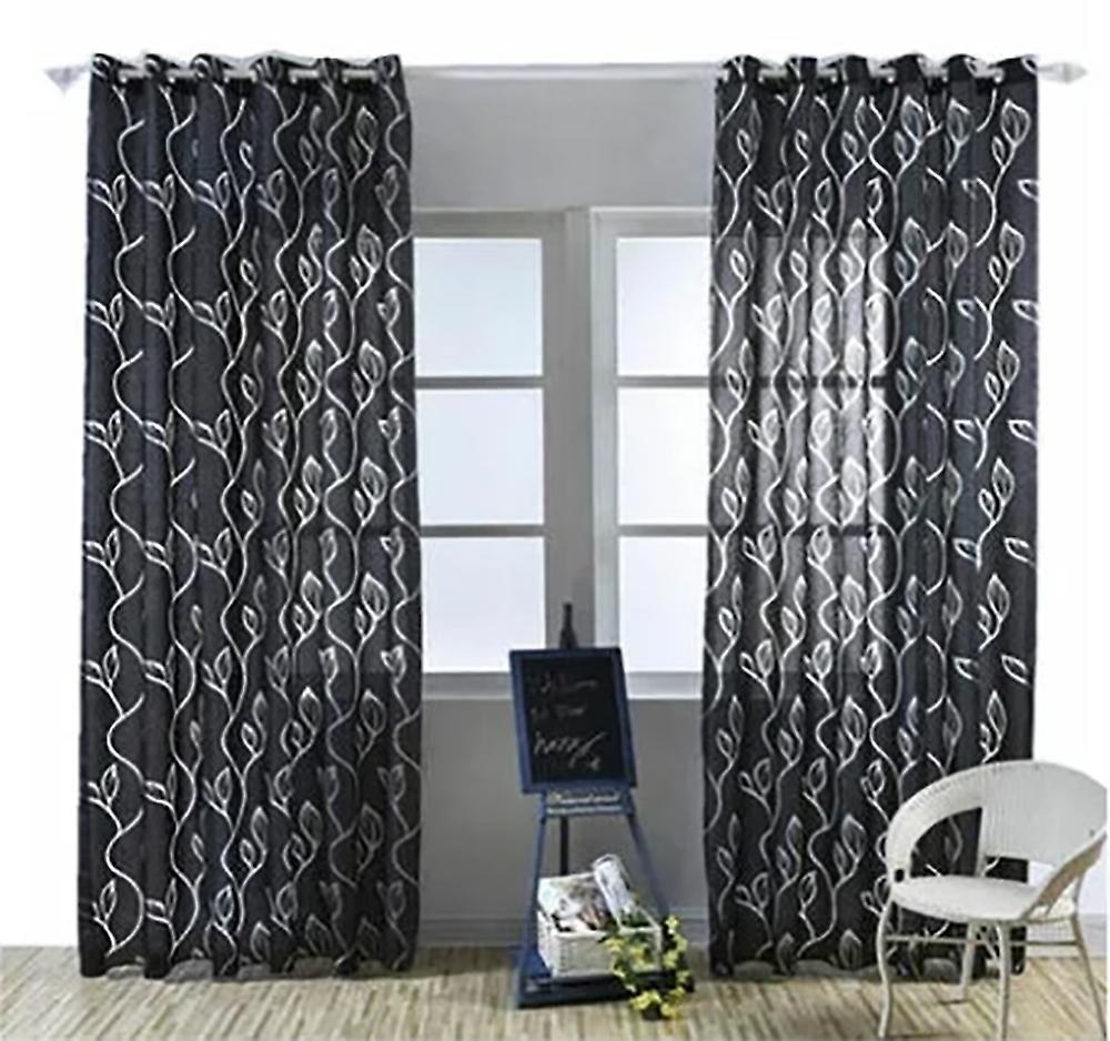 Curtain fabric 100x250cm black 1pc