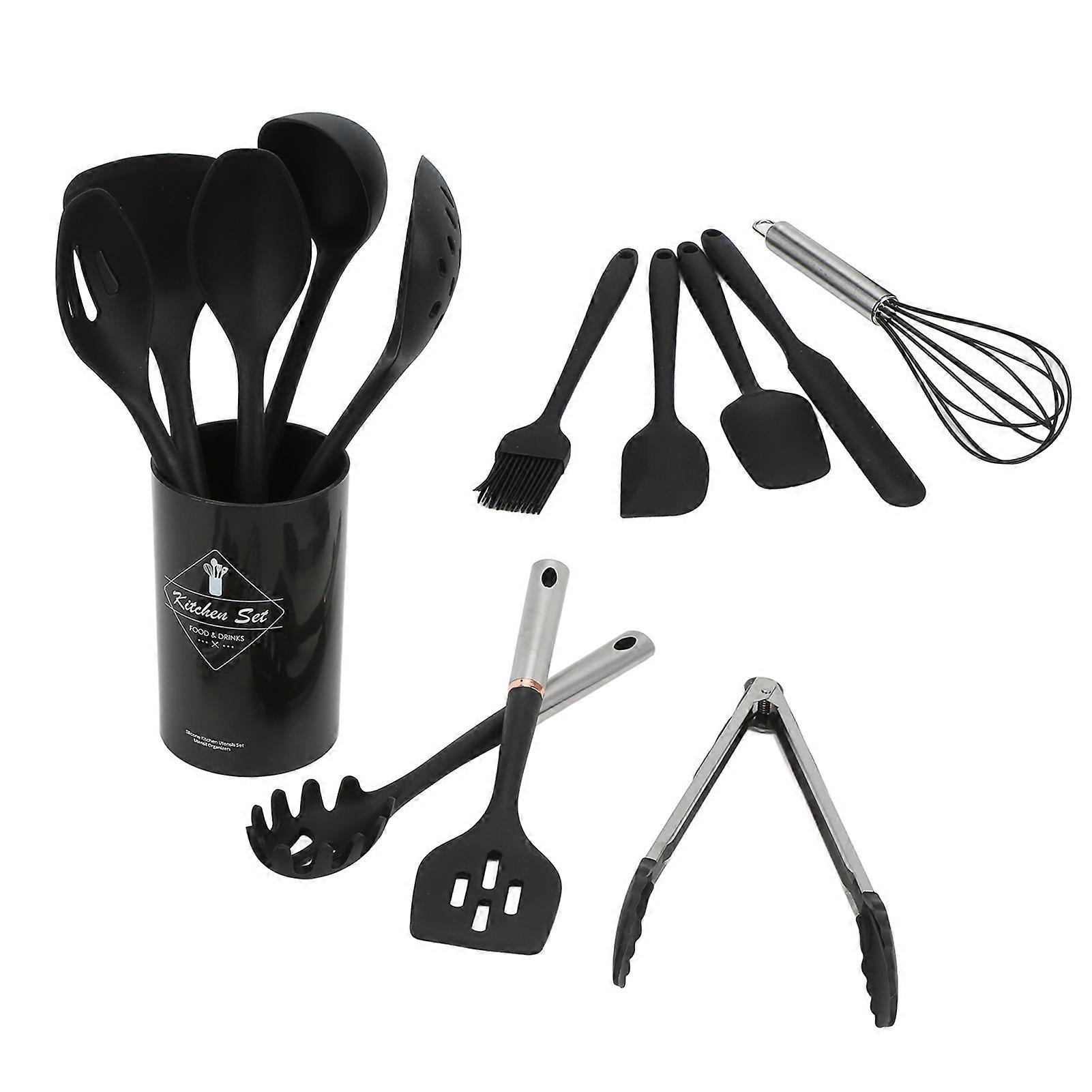 Heat Resistant Silicone Cooking Utensils, Multipiece Silicone Utensil Set, Exquisite Workmanship Ensuring No Odor & High Temperature Resistance for