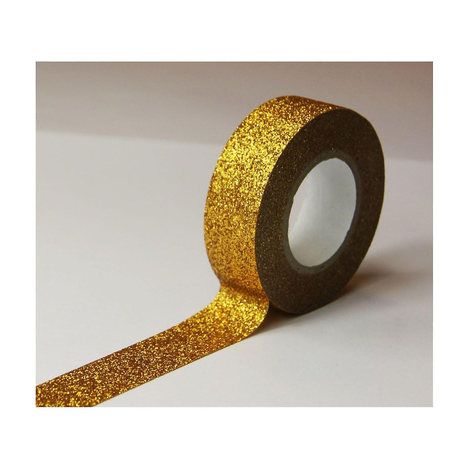 Masking tape - Gold - Glitter - Repositionable - 15 mm x 10 m