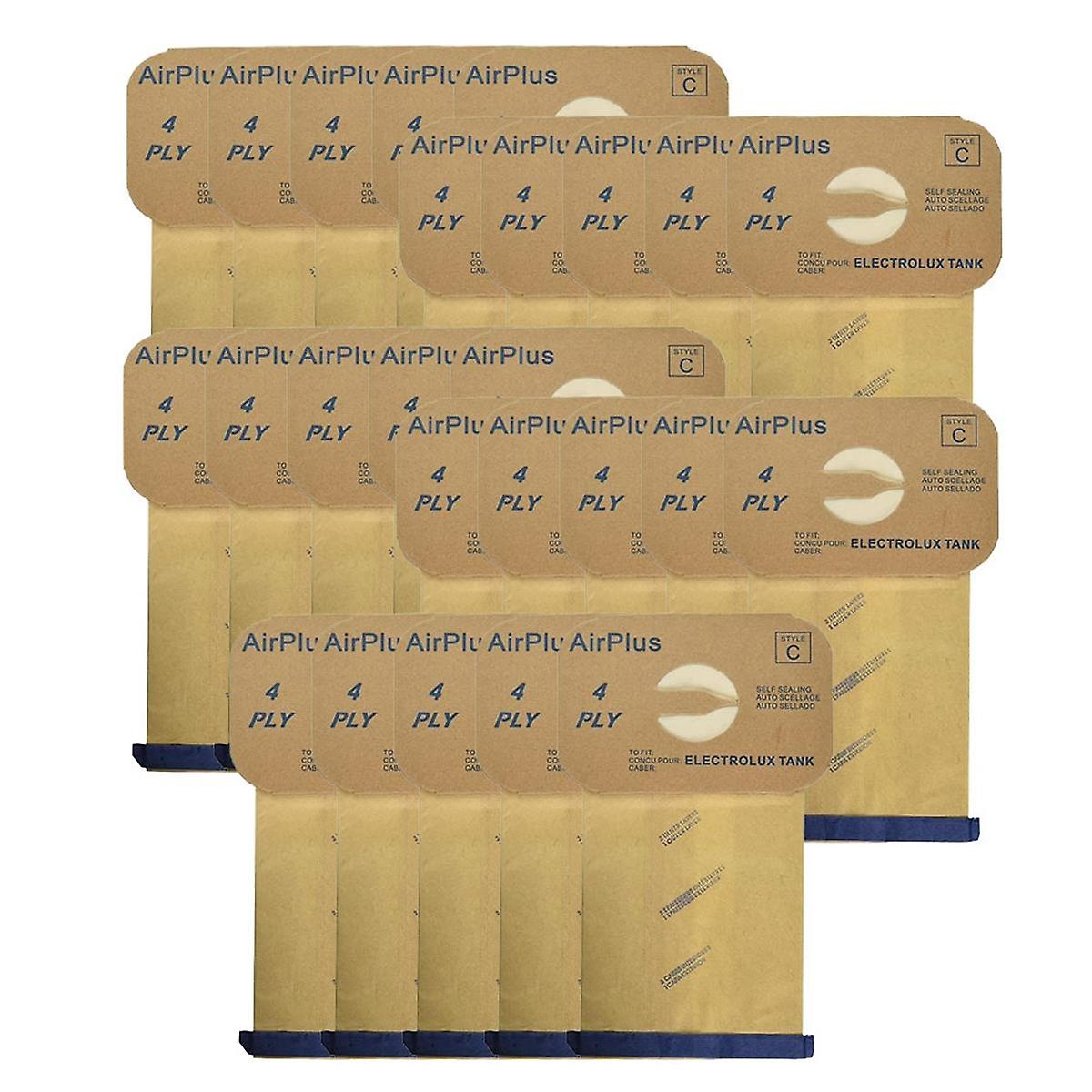 25PCS Replacement Style C 4-PLY Bags for Type C Canister Vacuums