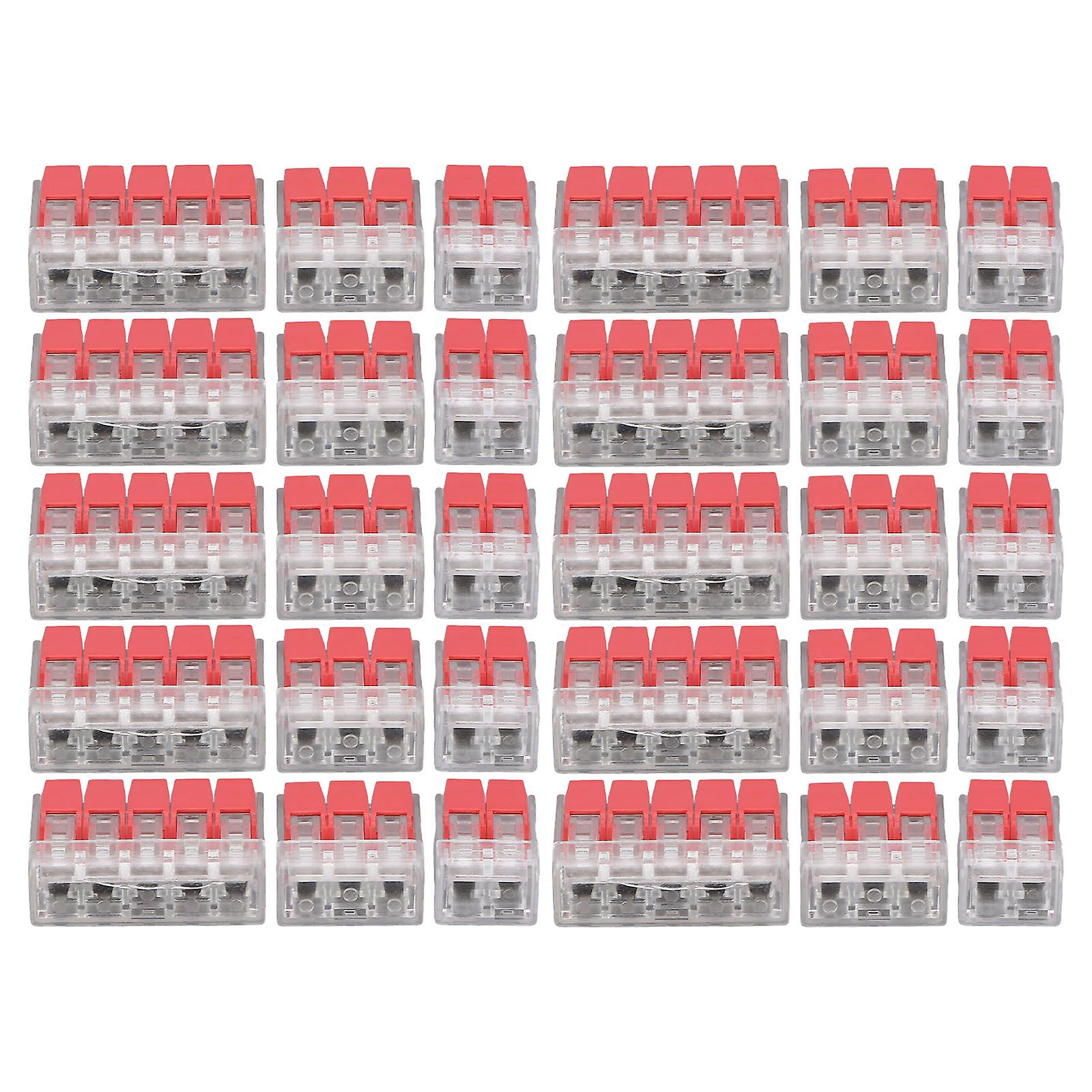 30pcs Safe Compact Lever Wire Connectors - 3 Types for Flexible Stranded Copper Cables