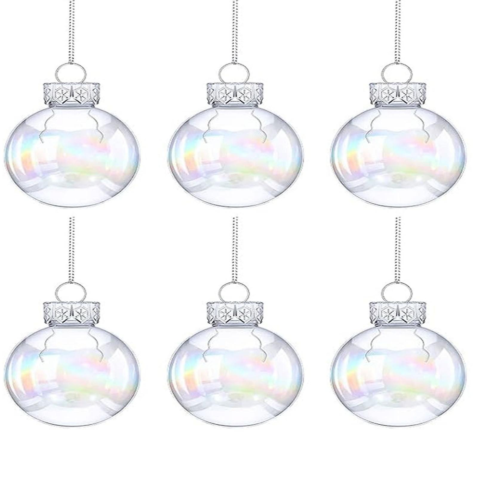 Christmas Dazzling Hanging Ball Vibrant Color Fillable Baubles For Living Room Bedroom Study