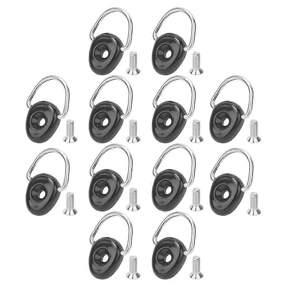 10Set Kayak D Ring Tie Down Ring Backrest Accessory with Screw for Canoe Kayak