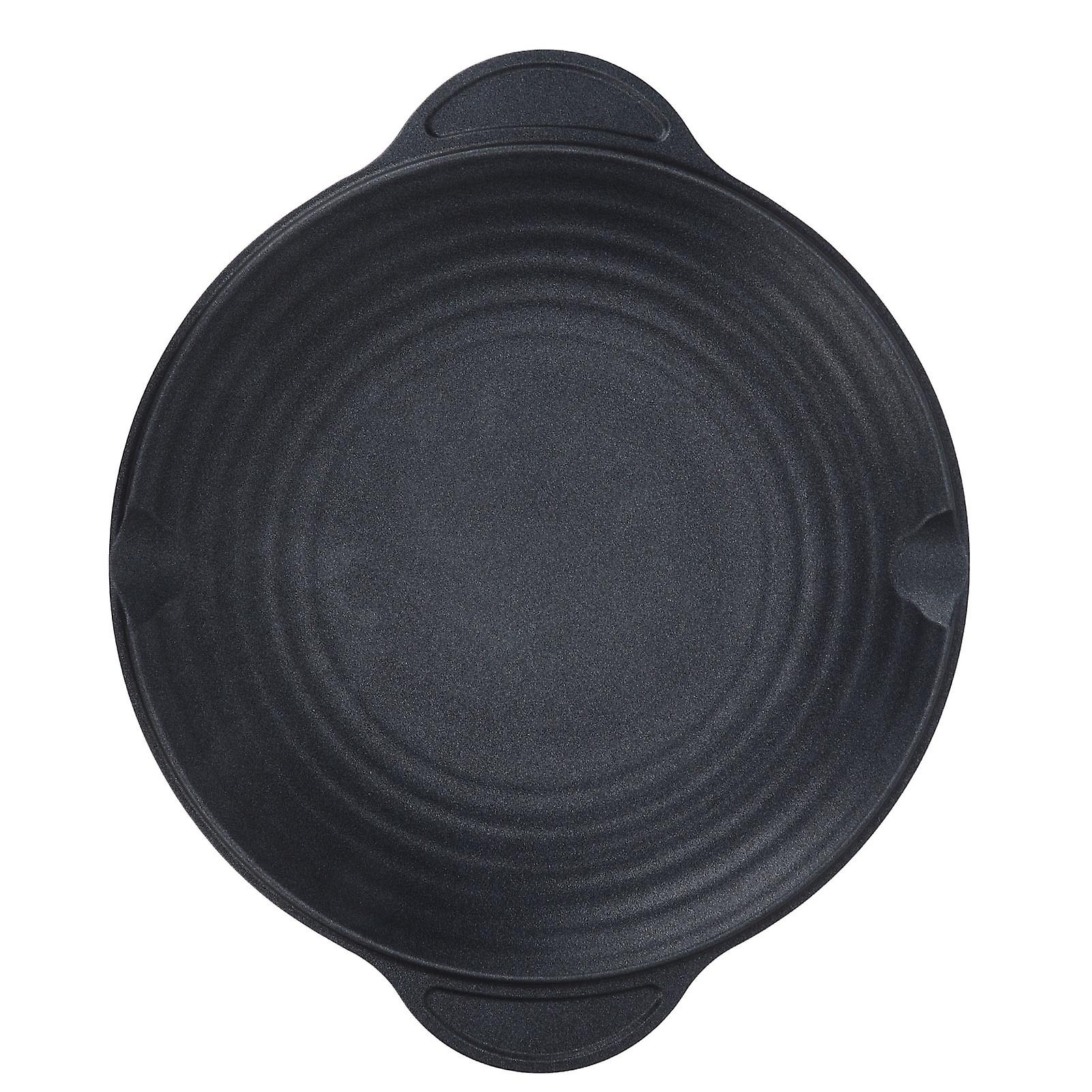 Multifunctional 34cm Aluminum Grill Pan Black for BBQ & Cooking