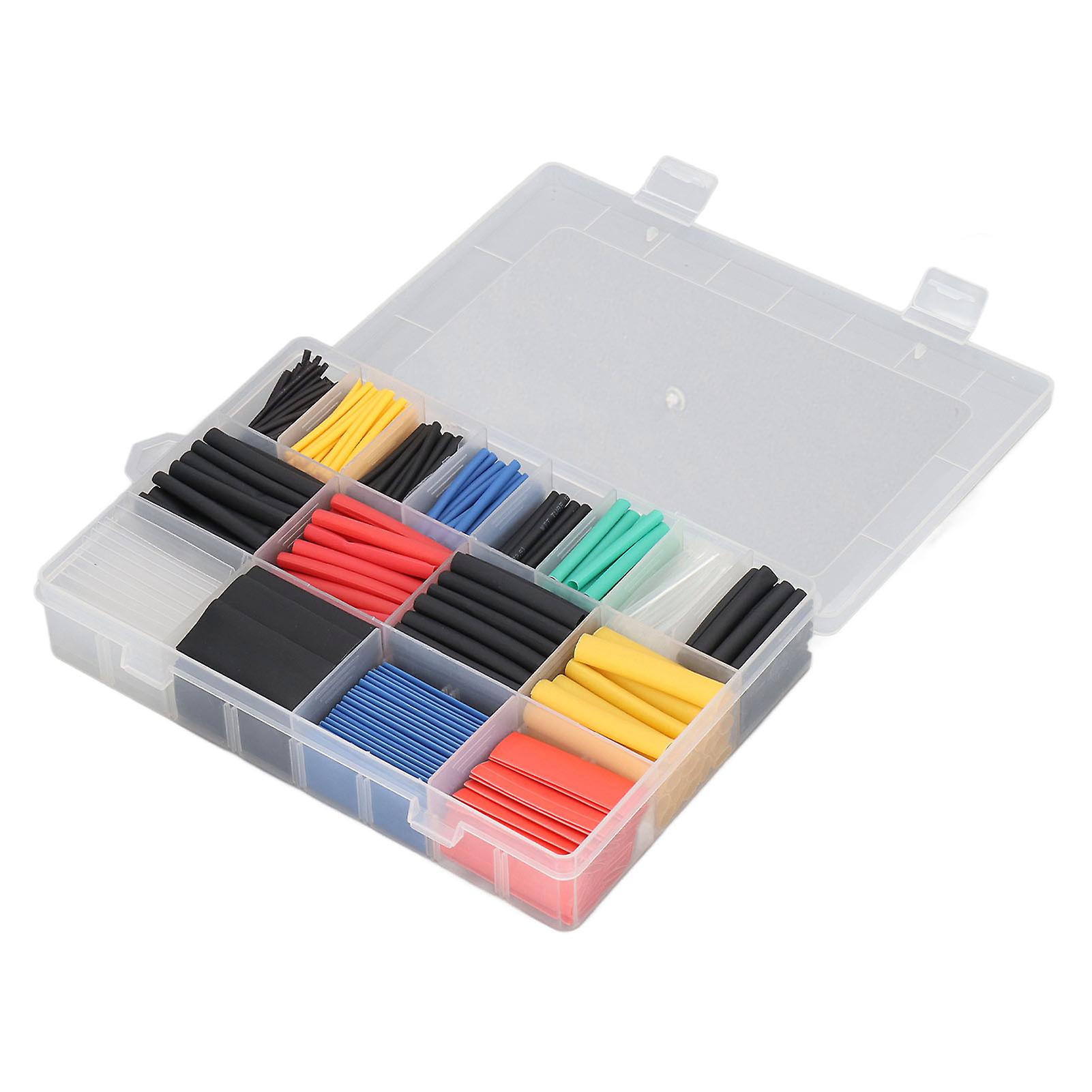 580 Pcs Heat Shrink Tubing Kit Environmentally Friendly 6 Colors 10 Sizes Insulation Heat Shrink Wrap Tubes for Wires