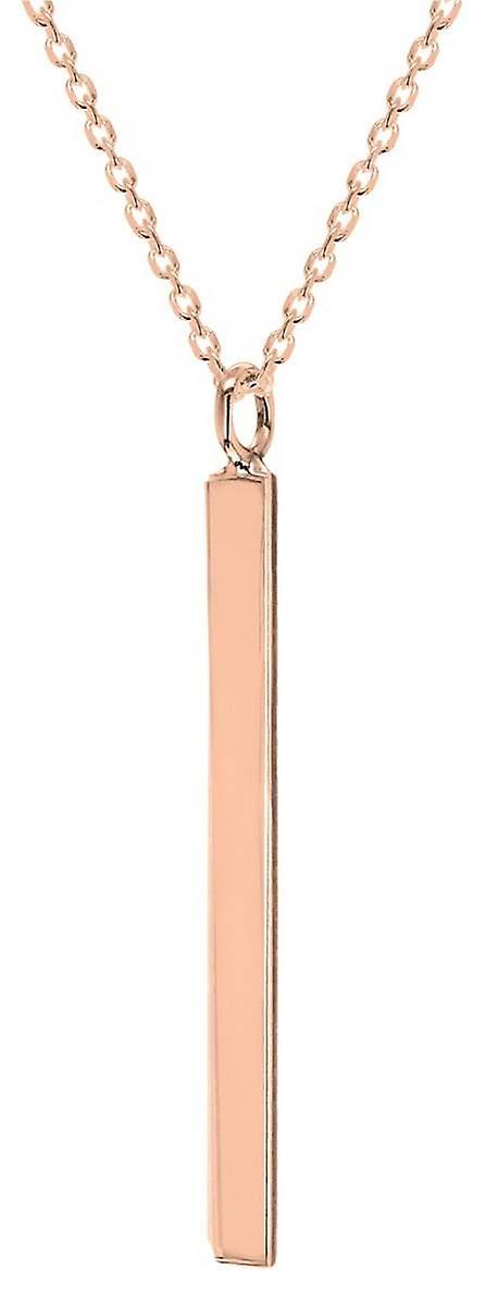 KJ Beckett Vertical Bar Necklace - Rose Gold